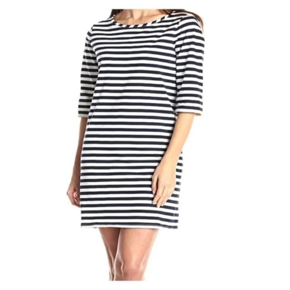 Nouveaux Women's Crew Neck Striped T-Shirt Dress Small New